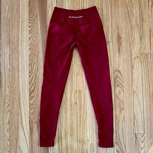 Alphalete Women's Size Small burgundy Ampify Leggings size small